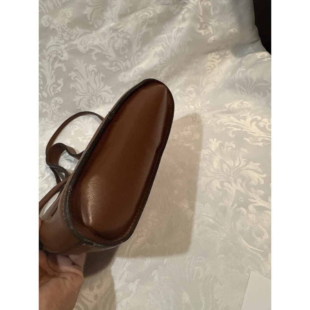 Lancaster Paris Vtg Smooth leather crossbody + Hand bag Purse Marron/Brown - Picture 8 of 16